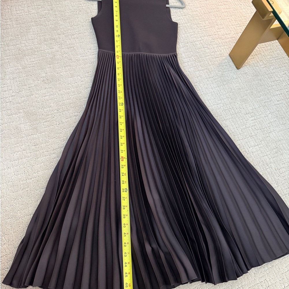 Theory Plum Pleated Midi Dress